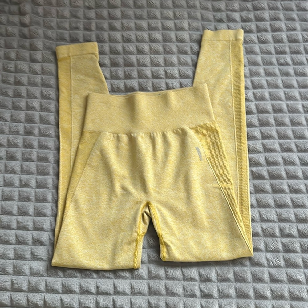 Pale yellow gymshark leggings